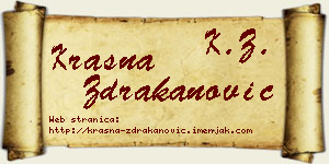 Krasna Ždrakanović vizit kartica